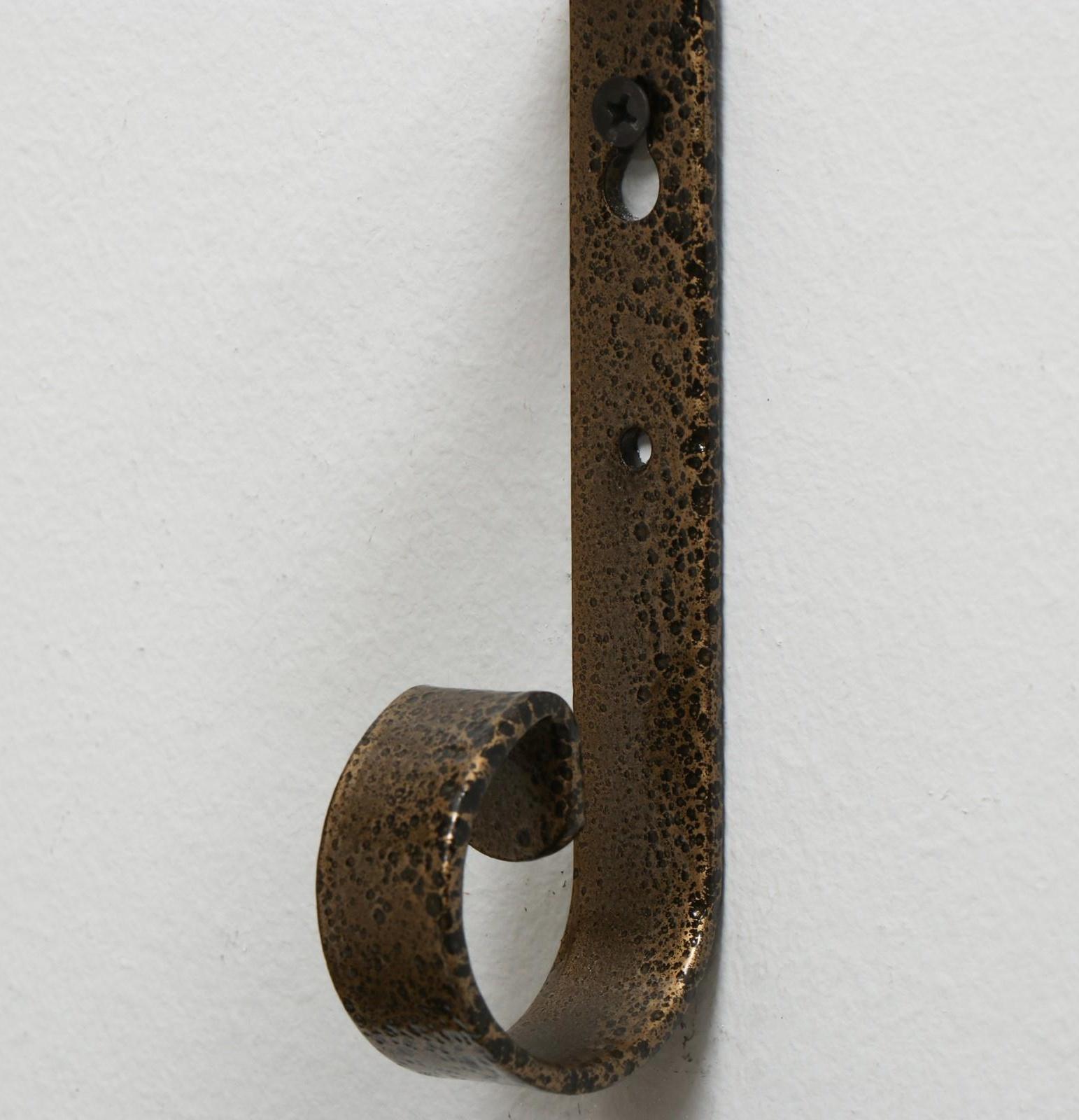 Кронштейн для кашпо, кованый, 17 см, металл, бронзовый