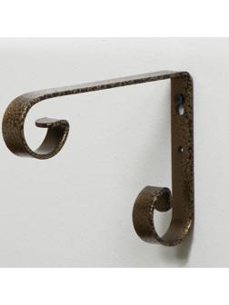 Кронштейн для кашпо, кованый, 17 см, металл, бронзовый