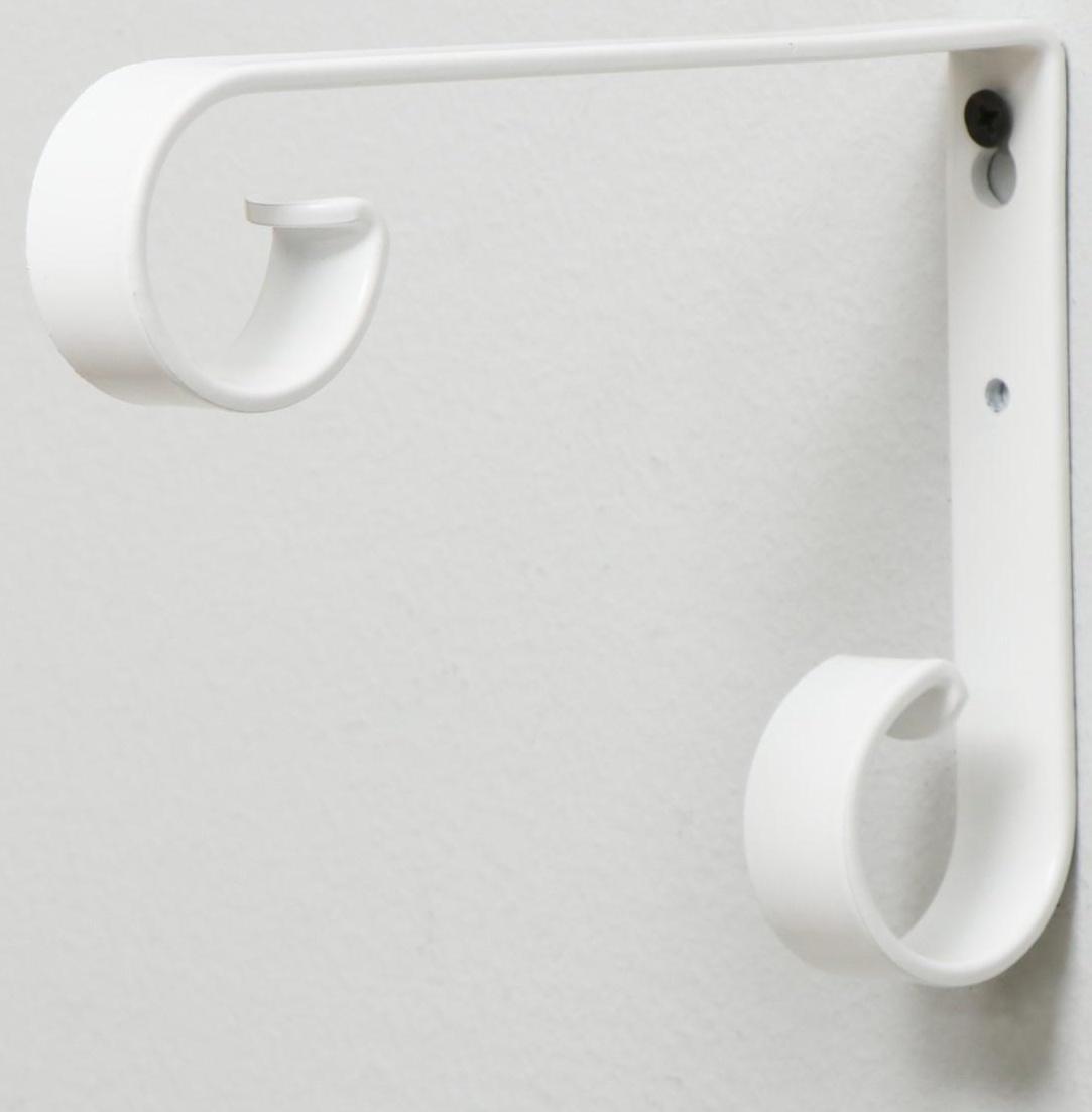 Кронштейн для кашпо, кованый, 17 см, металл, белый