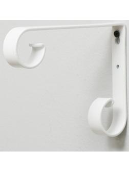 Кронштейн для кашпо, кованый, 17 см, металл, белый