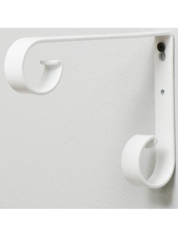 Кронштейн для кашпо, кованый, 17 см, металл, белый