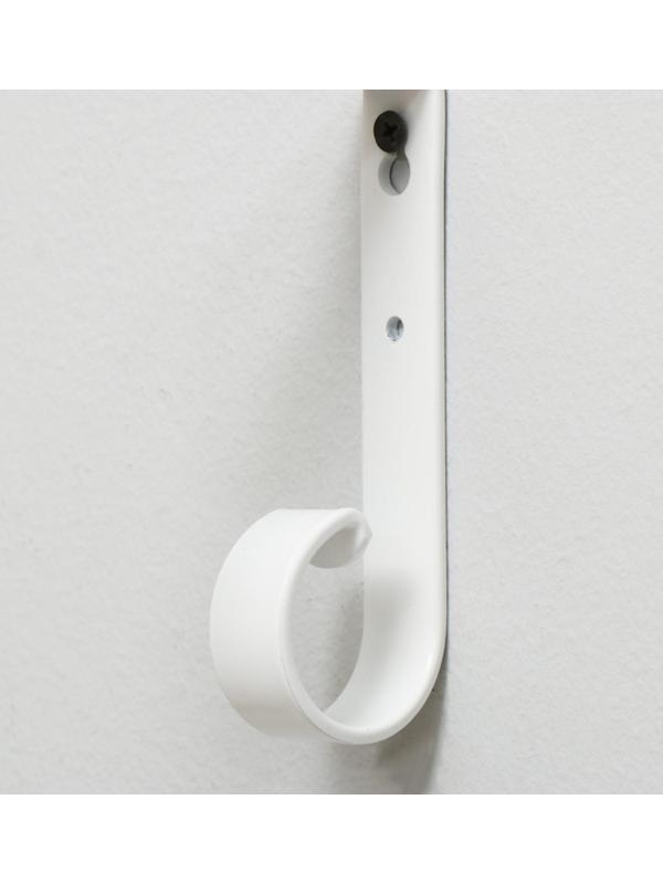 Кронштейн для кашпо, кованый, 17 см, металл, белый