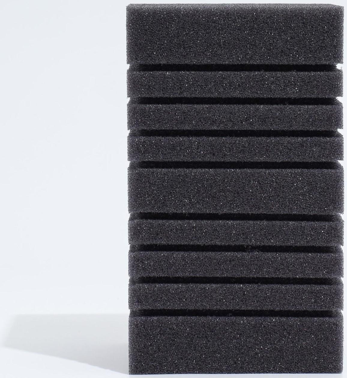 Губка прямоугольная для фильтра турбо № 14, 11 х 11 х 20 см, серая