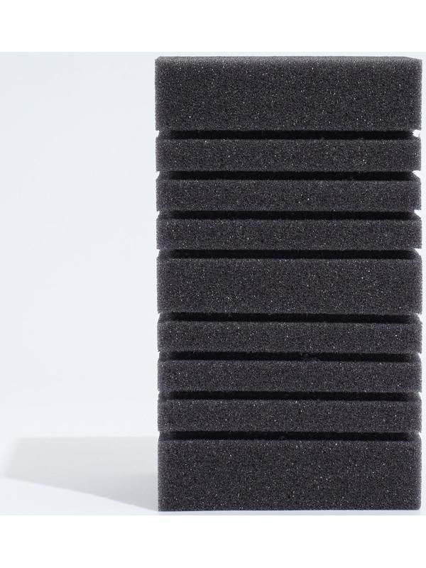 Губка прямоугольная для фильтра турбо № 14, 11 х 11 х 20 см, серая