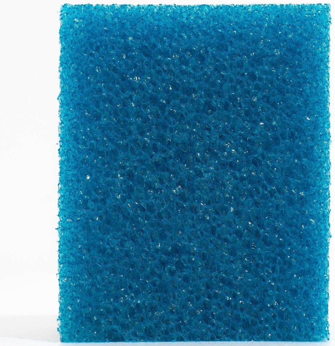 Губка прямоугольная для фильтра № 7, крупнопористая, 8 х 8 х 10 см, синяя