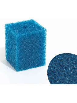 Губка прямоугольная для фильтра № 7, крупнопористая, 8 х 8 х 10 см, синяя