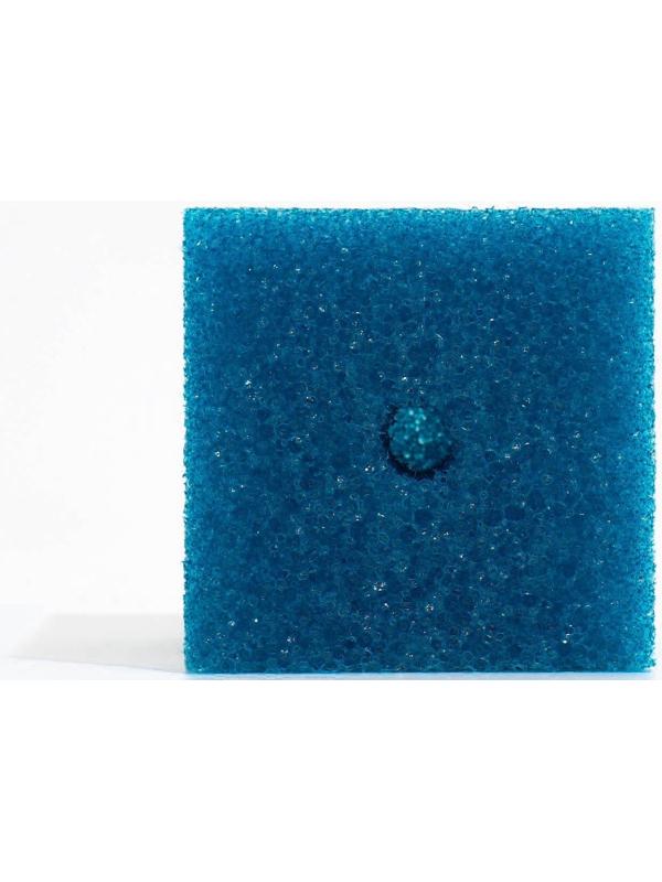 Губка прямоугольная для фильтра № 7, крупнопористая, 8 х 8 х 10 см, синяя