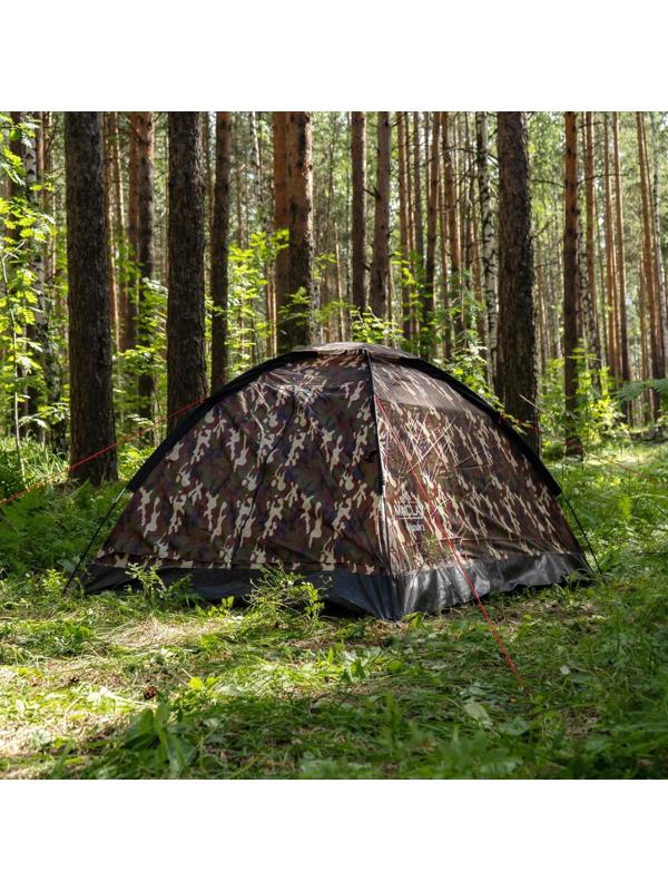 Палатка туристическая MILITARY 2, р. 205 х 150 х 105 см, 2-местная, однослойная