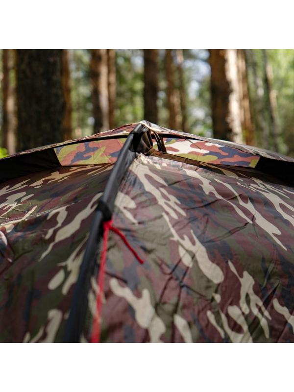 Палатка туристическая MILITARY 2, р. 205 х 150 х 105 см, 2-местная, однослойная