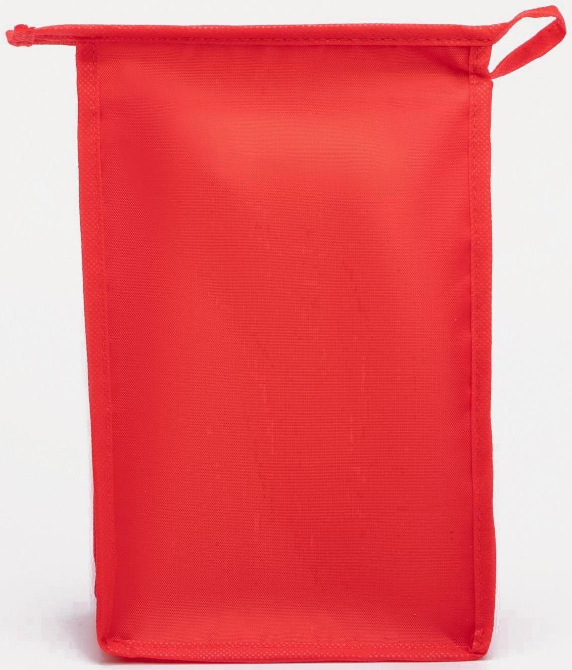 Косметичка на молнии, цвет красный