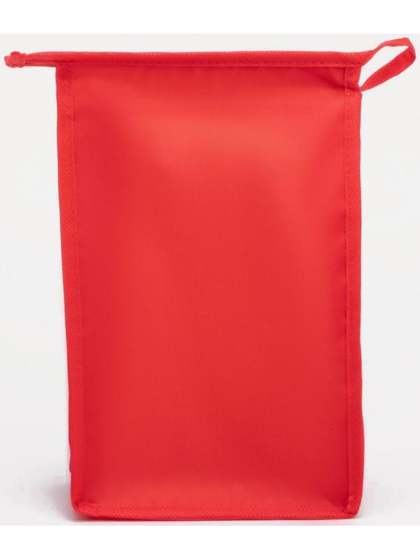Косметичка на молнии, цвет красный