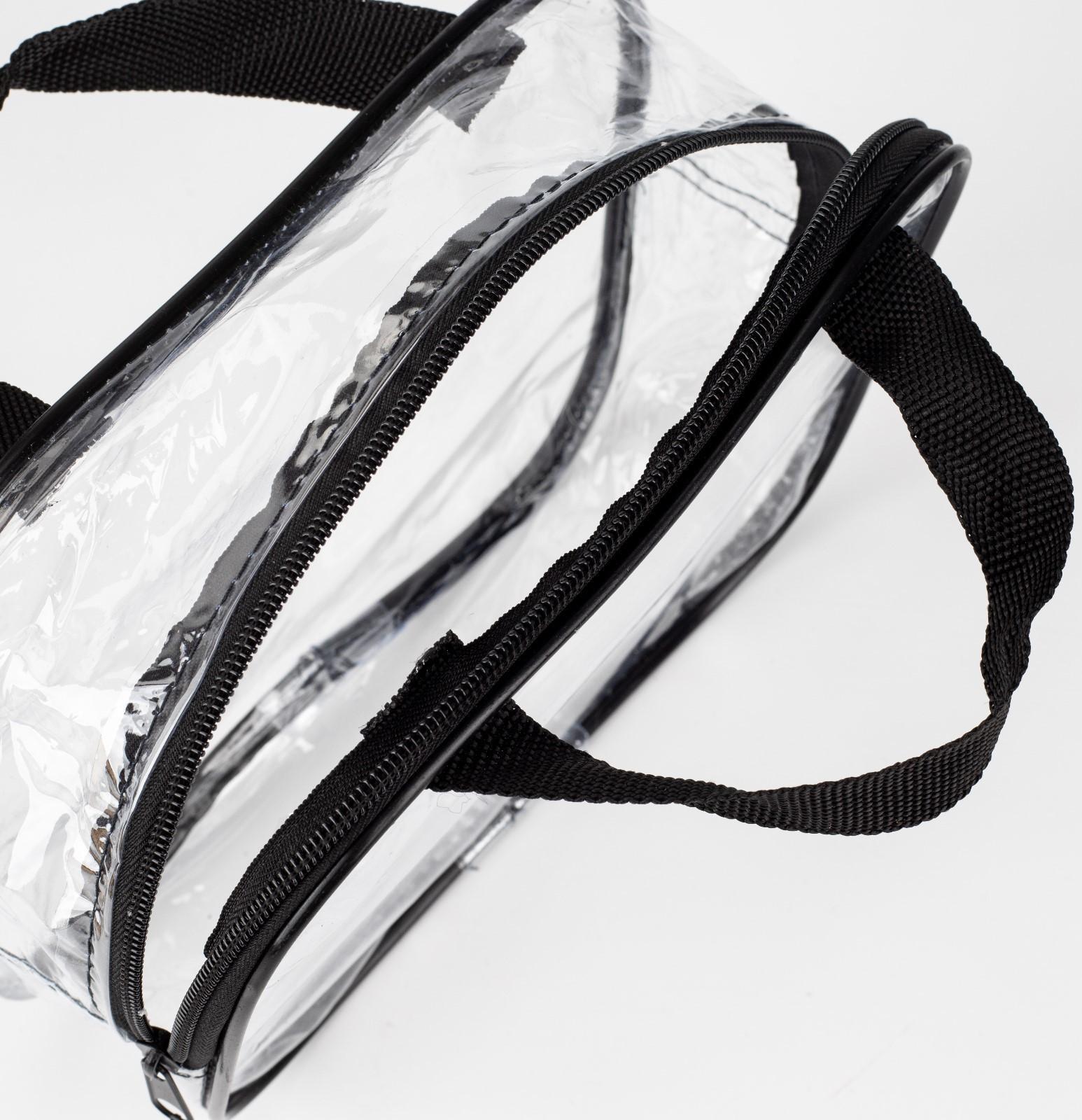 Косметичка на молнии, цвет прозрачный/чёрный