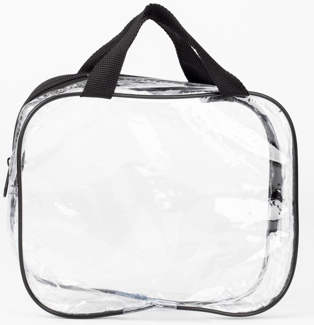 Косметичка на молнии, цвет прозрачный/чёрный