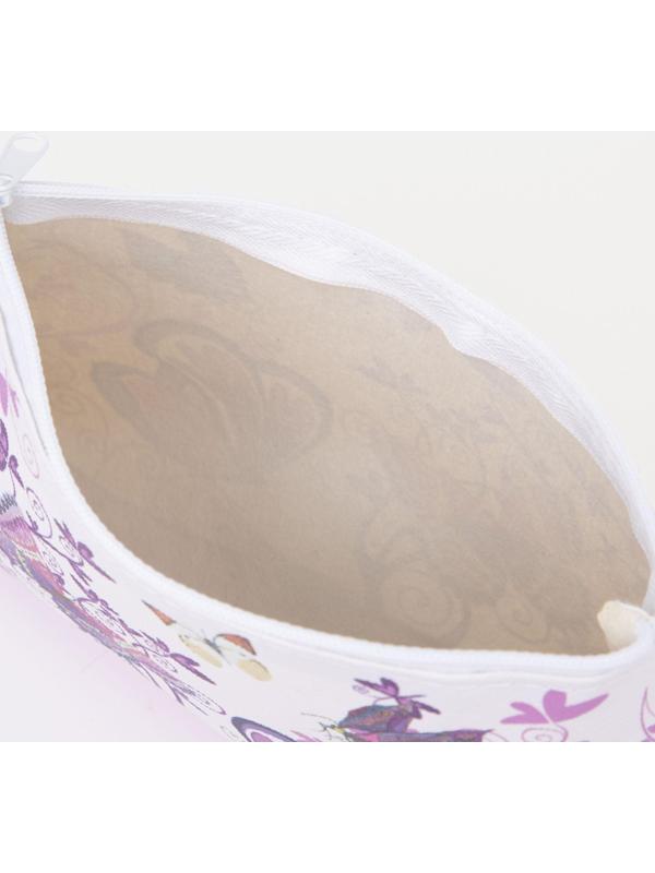 Косметичка на молнии, цвет фиолетовый