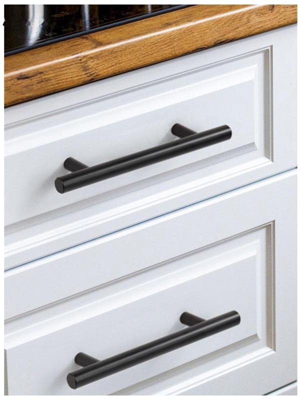 Ручка-рейлинг ТУНДРА, пластик, d=12 мм, м/о 96 мм, цвет черный