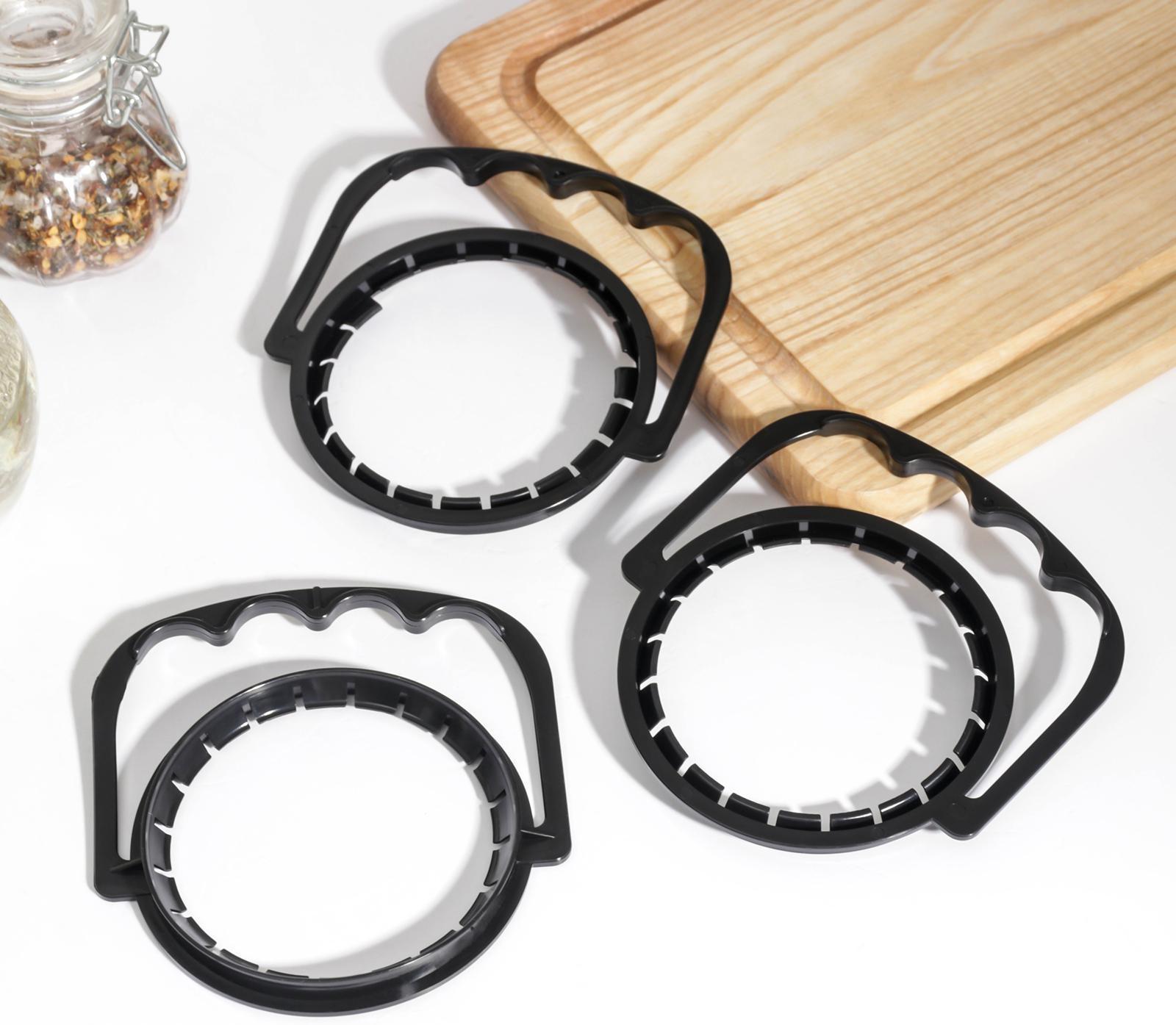 Ручка для стеклянных банок, d = 82 мм, цвет черный