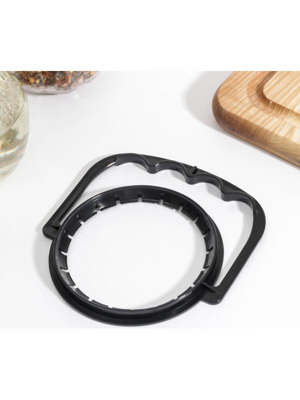 Ручка для стеклянных банок, d = 82 мм, цвет черный