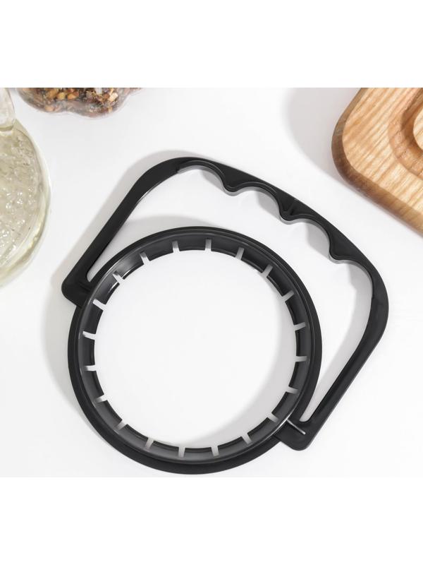 Ручка для стеклянных банок, d = 82 мм, цвет черный