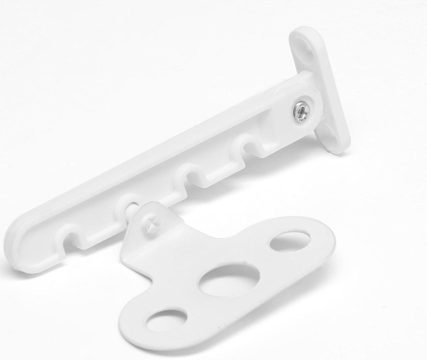 Ограничитель открывания окна ТУНДРА, 4-х позиционный, ПВХ, гребенка, белый