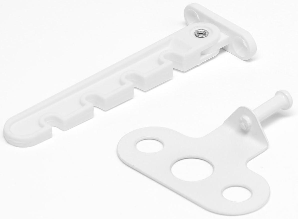 Ограничитель открывания окна ТУНДРА, 4-х позиционный, ПВХ, гребенка, белый
