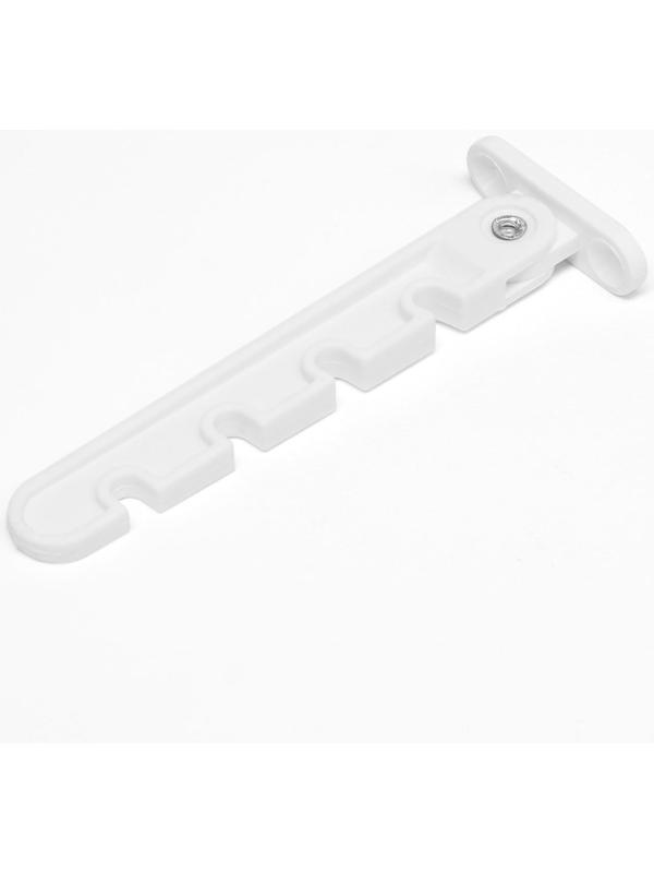 Ограничитель открывания окна ТУНДРА, 4-х позиционный, ПВХ, гребенка, белый