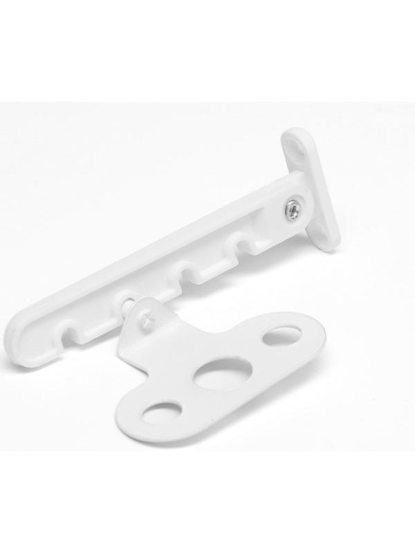 Ограничитель открывания окна ТУНДРА, 4-х позиционный, ПВХ, гребенка, белый