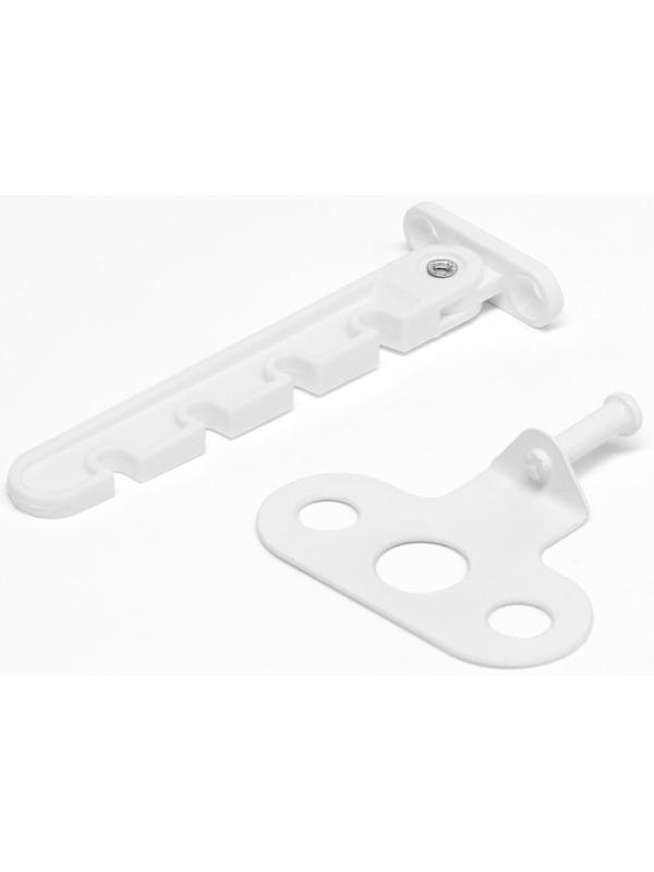 Ограничитель открывания окна ТУНДРА, 4-х позиционный, ПВХ, гребенка, белый