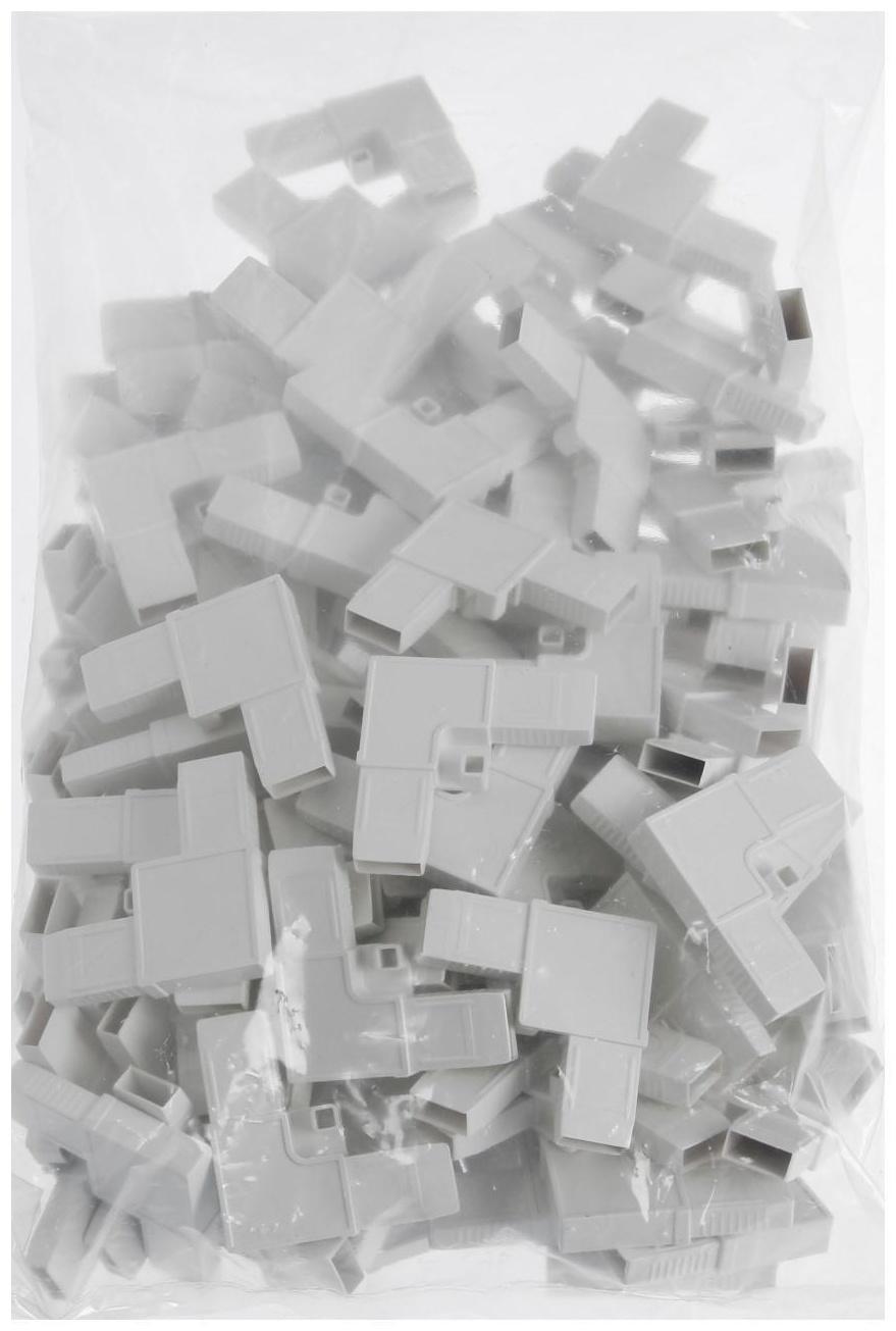 Уголок ТУНДРА для москитной сетки цельнолитой, ПВХ, 30х30 мм, белый