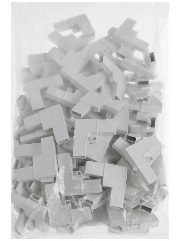 Уголок ТУНДРА для москитной сетки цельнолитой, ПВХ, 30х30 мм, белый