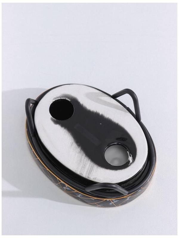 Набор для ванной комнаты Доляна «Геометрика», 3 предмета (мыльница, дозатор для мыла 290 мл, стакан), цвет чёрный