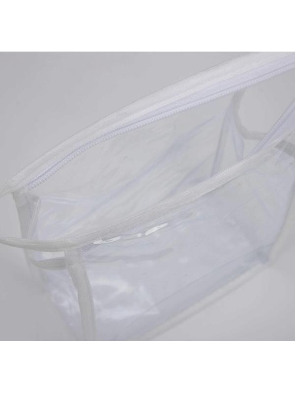 Косметичка на молнии, цвет белый