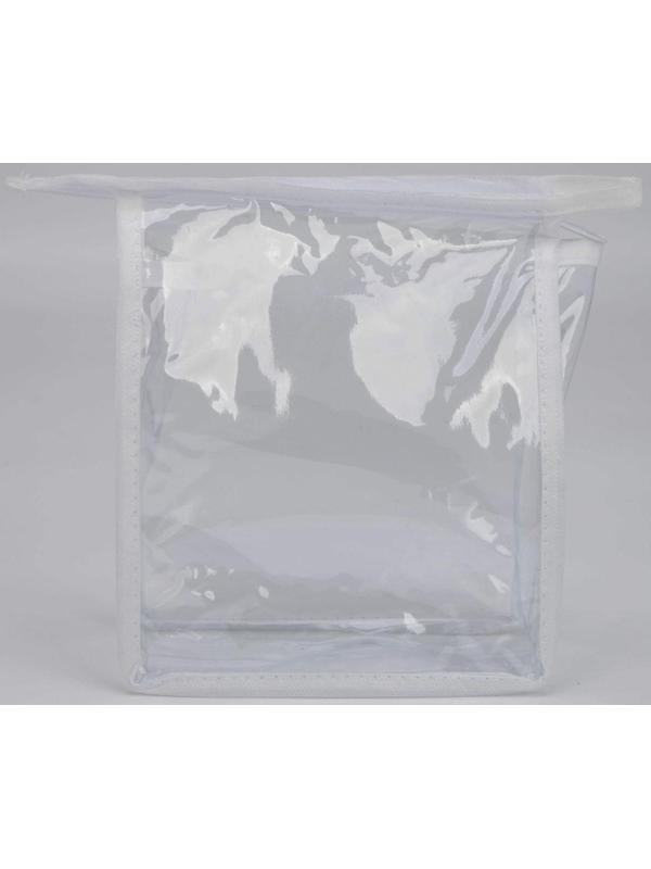 Косметичка на молнии, цвет белый