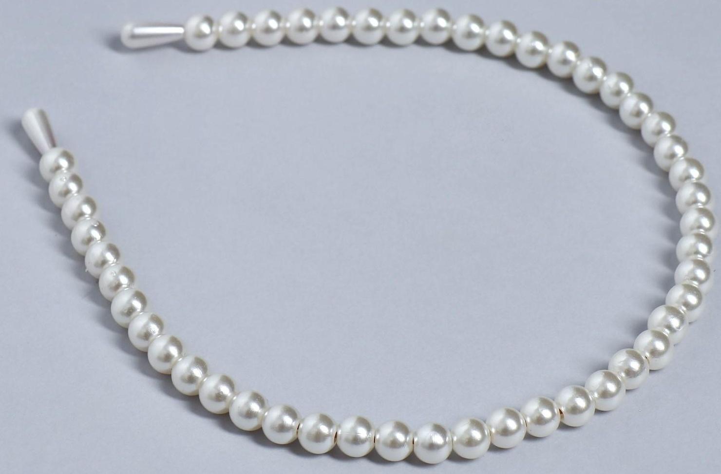 Ободок для волос жемчужный 