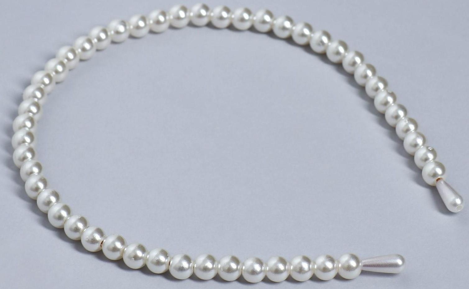 Ободок для волос жемчужный 