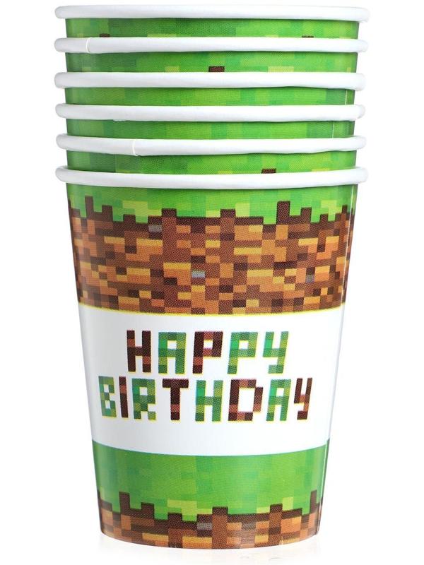 Набор бумажной посуды Happy birthday!, 6 тарелок, 6 стаканов