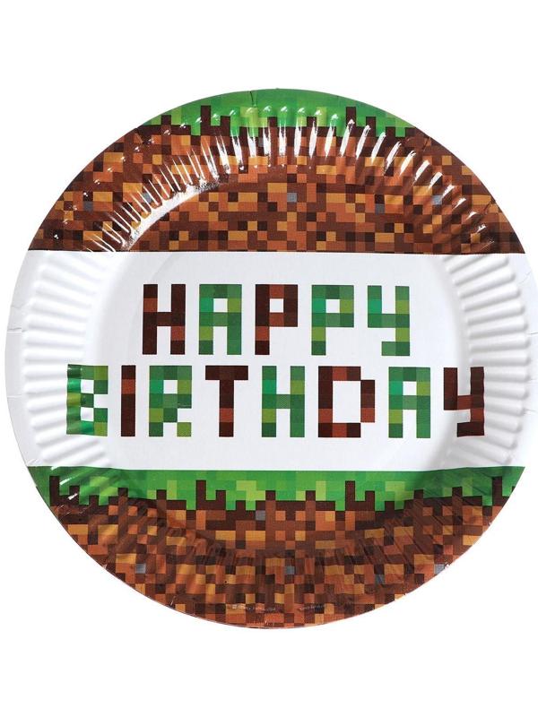 Набор бумажной посуды Happy birthday!, 6 тарелок, 6 стаканов