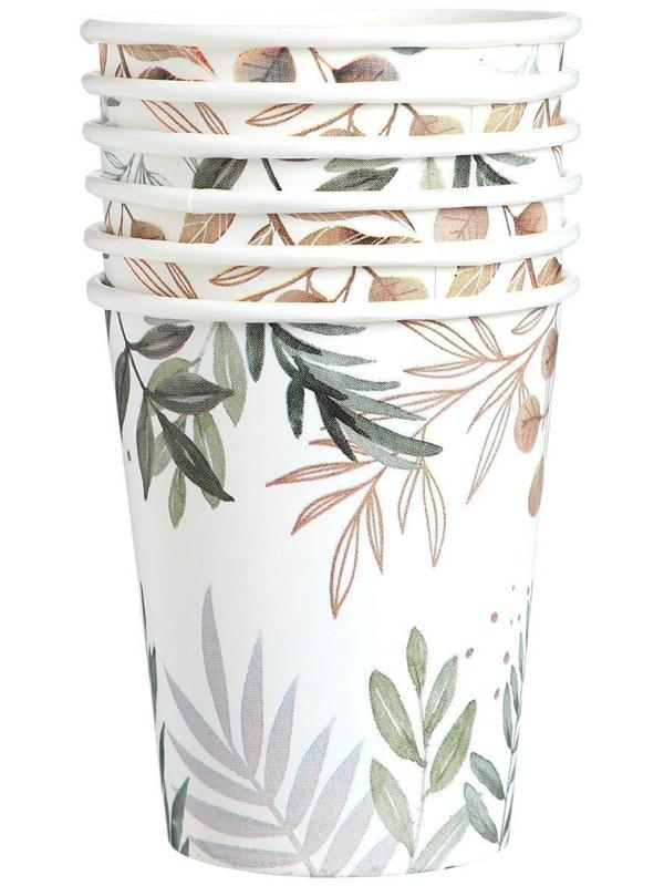 Набор бумажной посуды «Природа», 6 стаканов, 6 тарелок