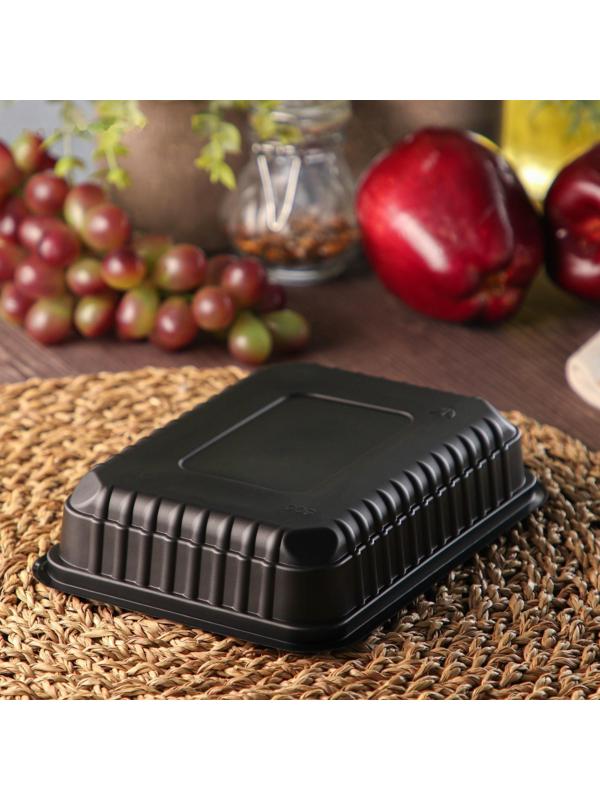 Контейнер одноразовый «Южуралпак», КР-179, 500 гр, 17,9×13,2×3,7 см, цвет чёрный