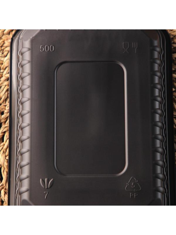 Контейнер одноразовый «Южуралпак», КР-179, 500 гр, 17,9×13,2×3,7 см, цвет чёрный