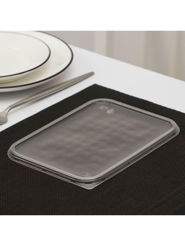 Крышка одноразовая «Южуралпак», КР-179, 18,6×14,1×0,76 см, цвет прозрачный