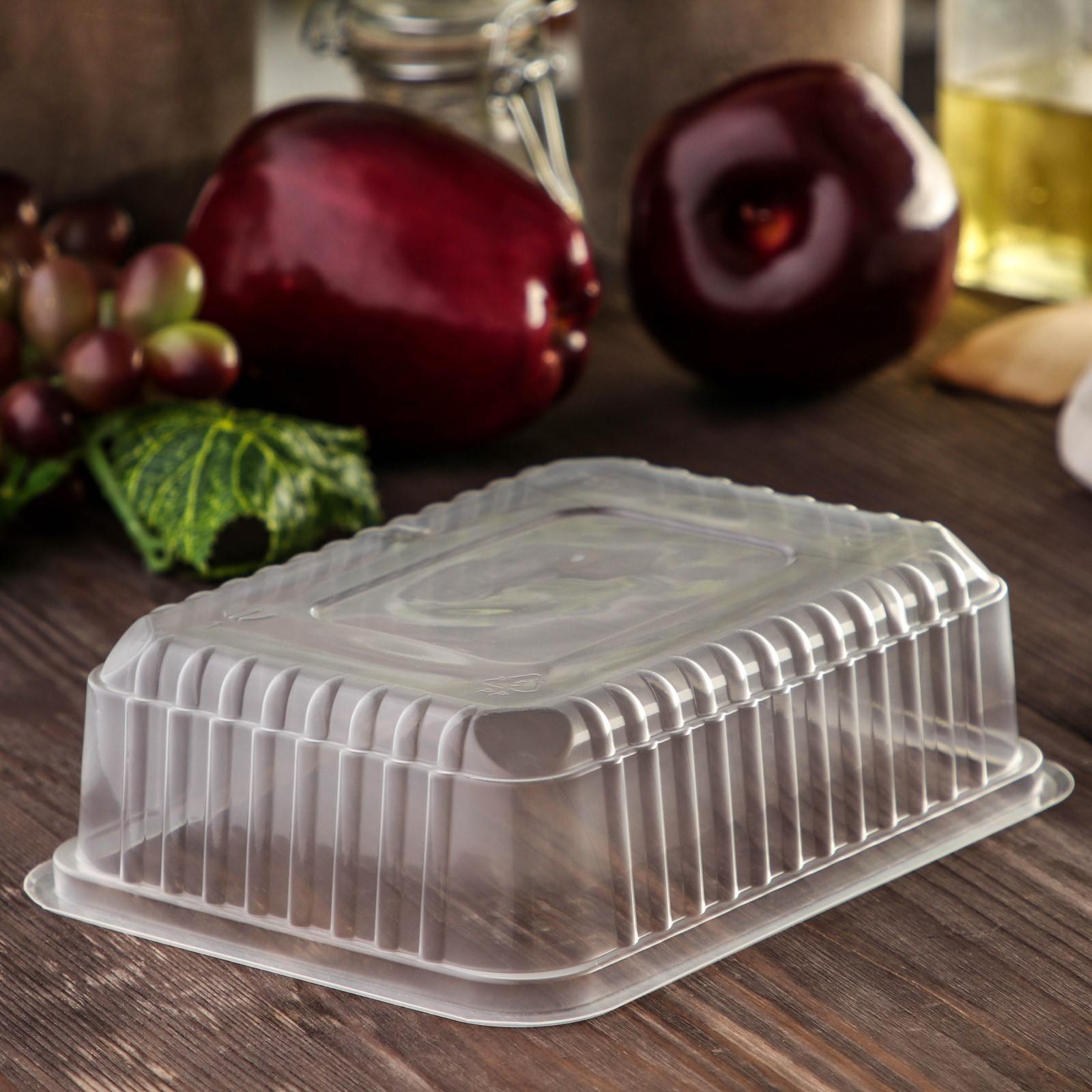 Контейнер одноразовый «Южуралпак», КР-179, 750 гр, 17,9×13,2×5 см, цвет прозрачный