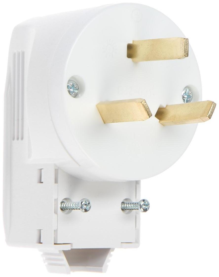 Вилка к электроплите BYLECTRICA В32-001, 32А, 250 В, пластик, белая