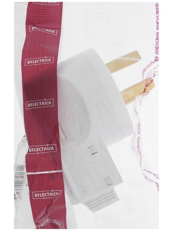 Вилка к электроплите BYLECTRICA В32-001, 32А, 250 В, пластик, белая