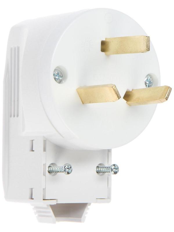 Вилка к электроплите BYLECTRICA В32-001, 32А, 250 В, пластик, белая