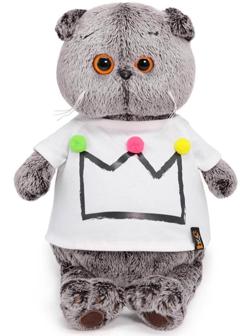 Мягкая игрушка «Басик», в футболке с короной, 25 см