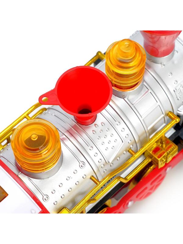 Паровоз «Классический» с мыльными пузырями, работает от батареек, свет и звук