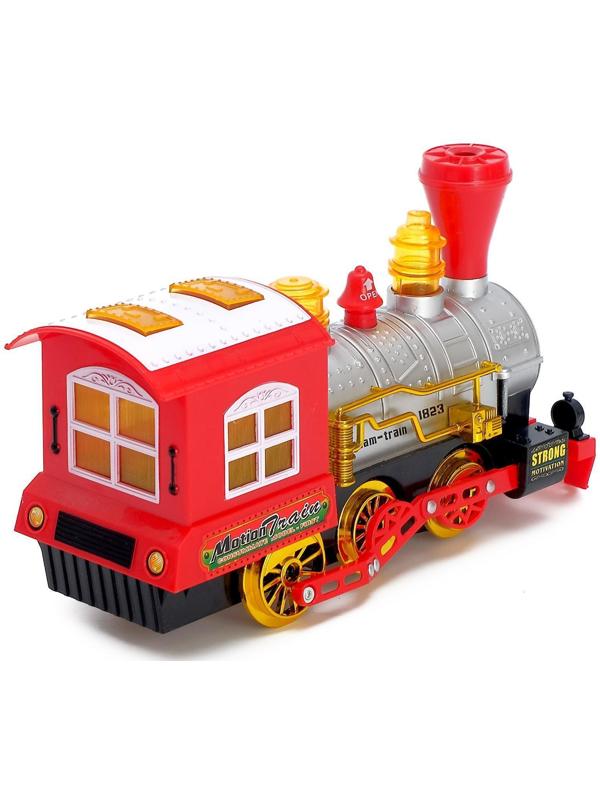 Паровоз «Классический» с мыльными пузырями, работает от батареек, свет и звук