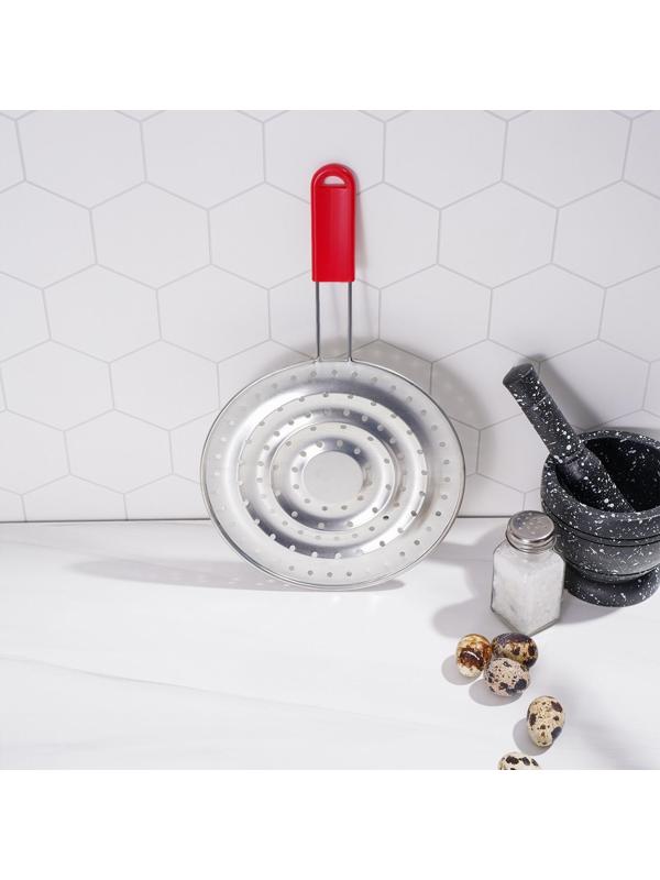 Рассекатель огня Доляна «Стандарт», d=19,5 см, нескладная ручка, цвет красный