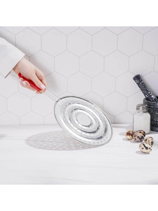 Рассекатель огня Доляна «Стандарт», d=19,5 см, нескладная ручка, цвет красный