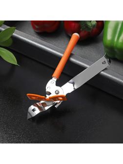 Нож консервный Доляна «Оригинал», 16 см, цвет оранжевый